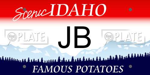 JB Idaho License Plate