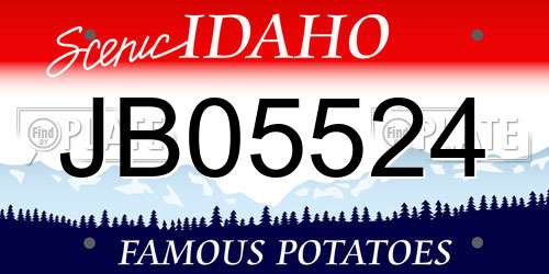 JB05524 Idaho License Plate