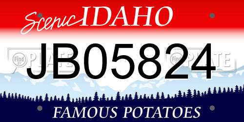 JB05824 Idaho License Plate