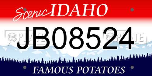JB08524 Idaho License Plate