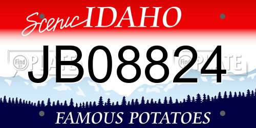 JB08824 Idaho License Plate