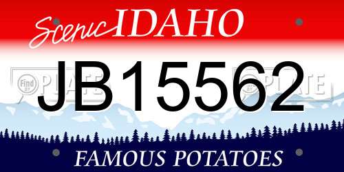 JB15562 Idaho License Plate