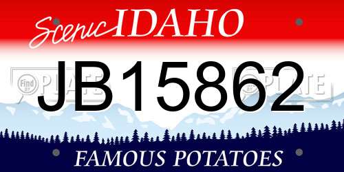 JB15862 Idaho License Plate