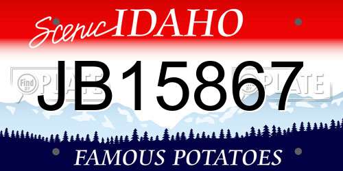 JB15867 Idaho License Plate