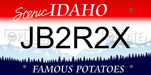 JB2R2X Idaho License Plate