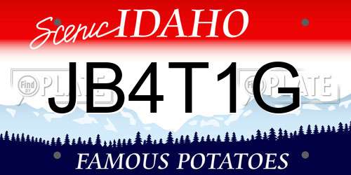 JB4T1G Idaho License Plate