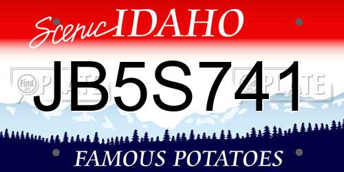 JB5S741 Idaho License Plate