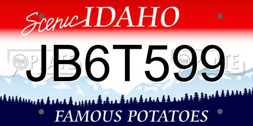 JB6T599 Idaho License Plate