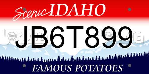 JB6T899 Idaho License Plate
