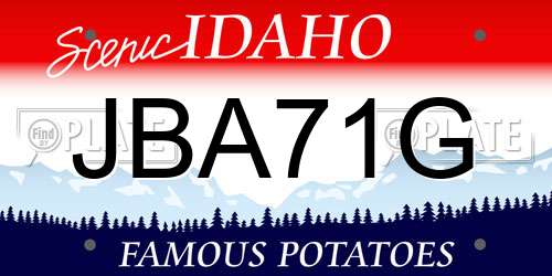 JBA71G Idaho License Plate