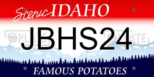 JBHS24 Idaho License Plate