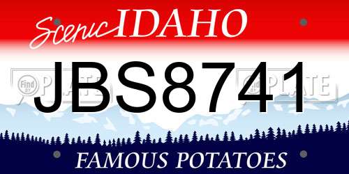 JBS8741 Idaho License Plate