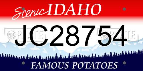 JC28754 Idaho License Plate