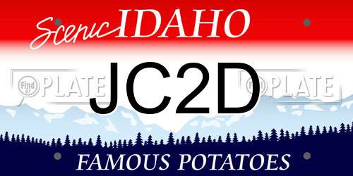 JC2D Idaho License Plate