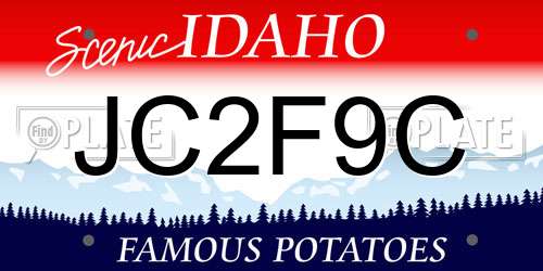 JC2F9C Idaho License Plate