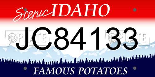 JC84133 Idaho License Plate