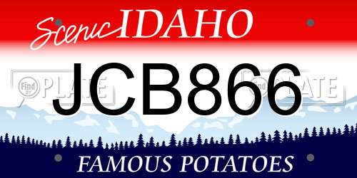 JCB866 Idaho License Plate