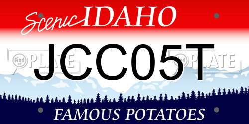 JCC05T Idaho License Plate