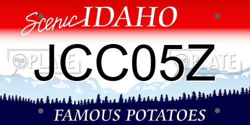 JCC05Z Idaho License Plate
