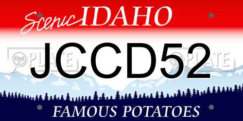 JCCD52 Idaho License Plate