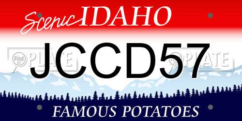 JCCD57 Idaho License Plate