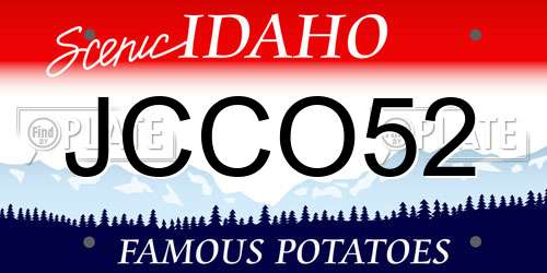 JCCO52 Idaho License Plate