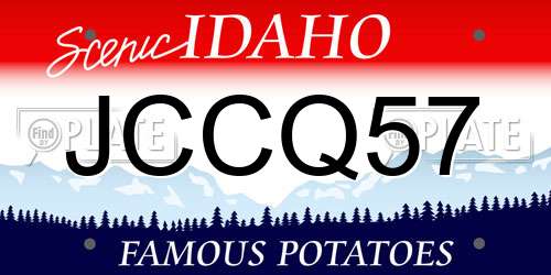 JCCQ57 Idaho License Plate