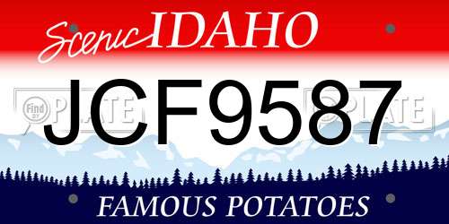 JCF9587 Idaho License Plate