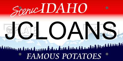 JCLOANS Idaho License Plate
