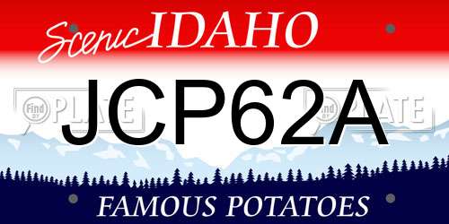 JCP62A Idaho License Plate