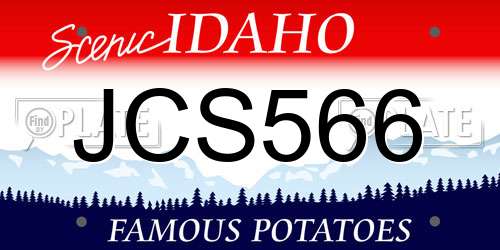 JCS566 Idaho License Plate