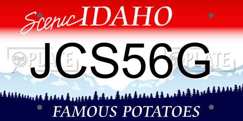 JCS56G Idaho License Plate