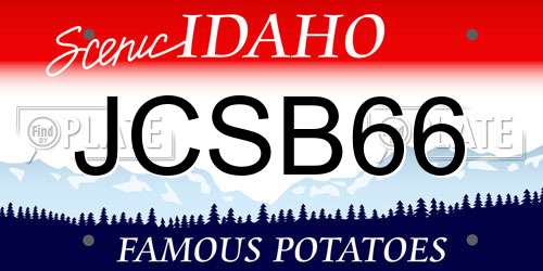 JCSB66 Idaho License Plate