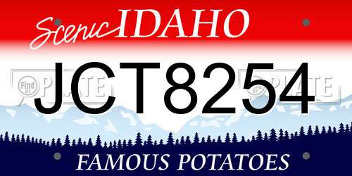 JCT8254 Idaho License Plate