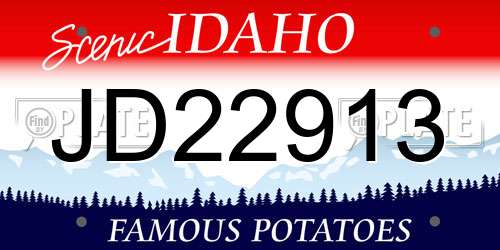 JD22913 Idaho License Plate