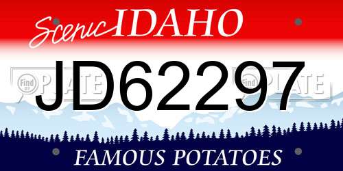 JD62297 Idaho License Plate