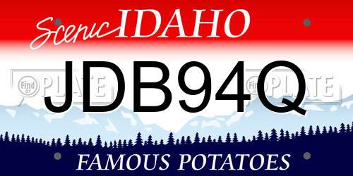 JDB94Q Idaho License Plate