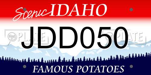 JDD050 Idaho License Plate
