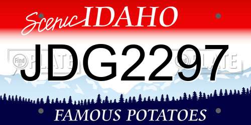 JDG2297 Idaho License Plate