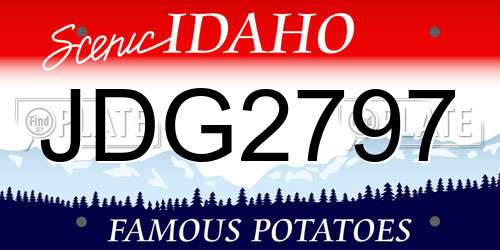 JDG2797 Idaho License Plate