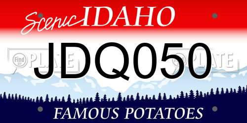 JDQ050 Idaho License Plate