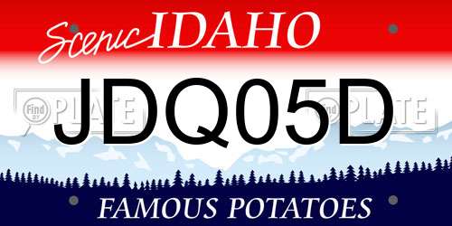 JDQ05D Idaho License Plate