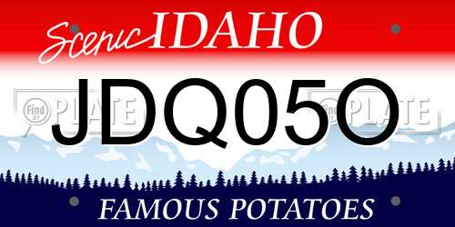 JDQ05O Idaho License Plate