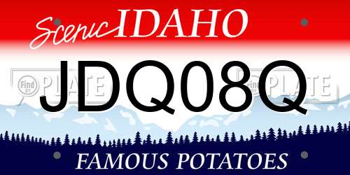 JDQ08Q Idaho License Plate