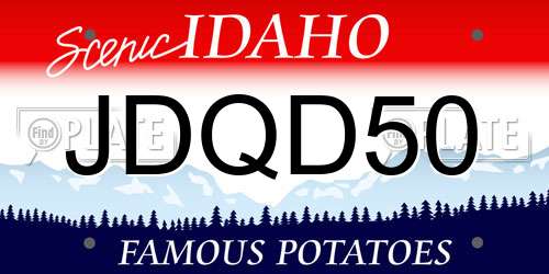JDQD50 Idaho License Plate