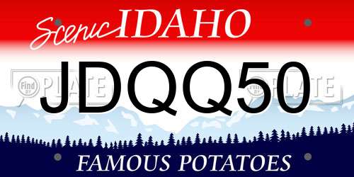 JDQQ50 Idaho License Plate