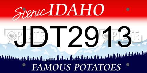 JDT2913 Idaho License Plate