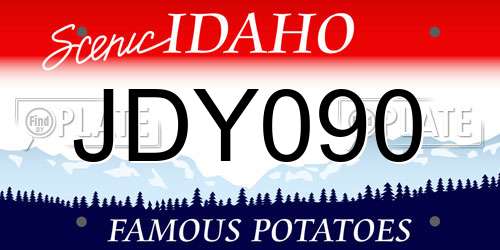 JDY090 Idaho License Plate