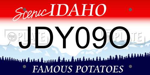 JDY09O Idaho License Plate