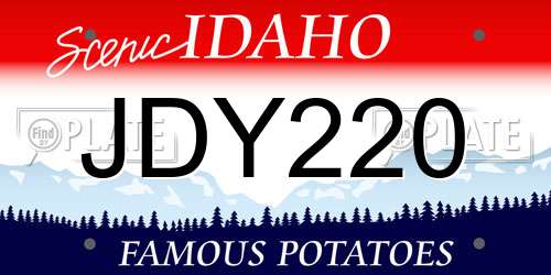 JDY220 Idaho License Plate